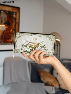 Catholight  The Holy Eucharist Leather Wallet Purse