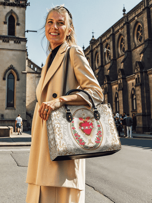 Catholight  Immaculate Heart of Mary Elegance Leather Bag