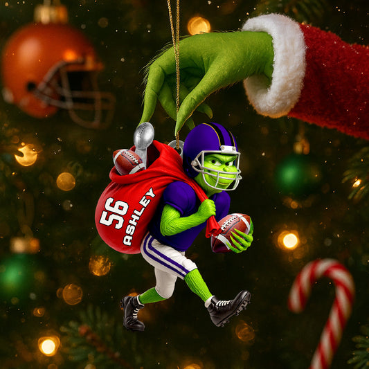 Football Thief Ornament Christmas Personalized Gifts For Football Lovers 02HUDT140725