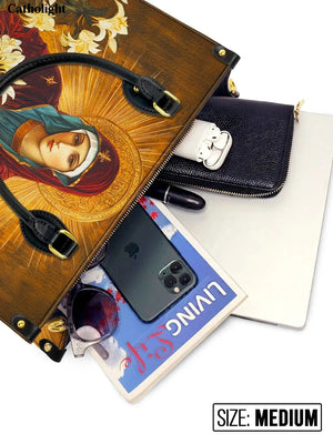 Catholight  The Lily Of Purity Leather Bag