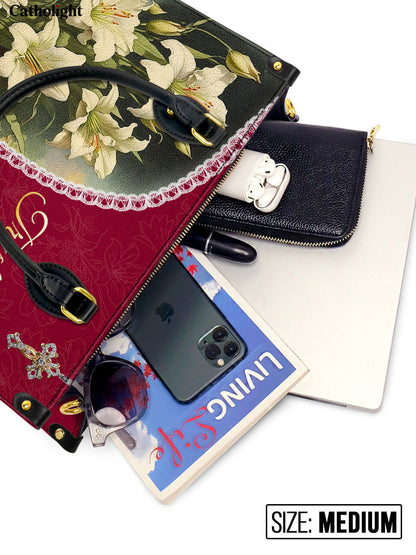 Catholight  Lilies of Faith Leather Bag