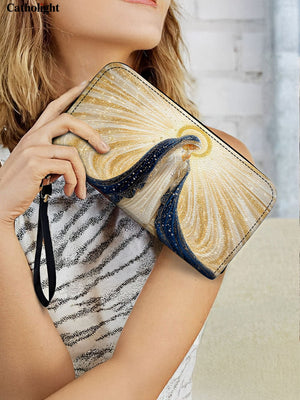 Catholight  Our Lady’s Eternal Glow Leather Wallet Purse