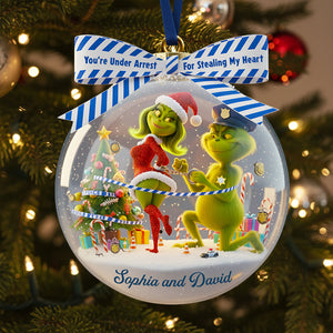 Christmas Love Under Arrest - Personalized Gifts For Couple Ornament 06TGDT300925