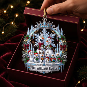 Adorable Snowman Christmas Ornament - Personalized Gifts For Family 02HADT010926