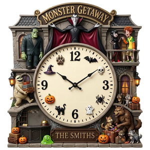 Conjuring Mansion Hanging Wall Clock - Personalized Halloween Gifts 01haqn100826