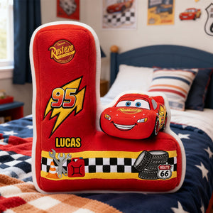 Racing Alphabet Initial Letters Custom Shape Pillow - Personalized Gifts For Kids 01natn081225