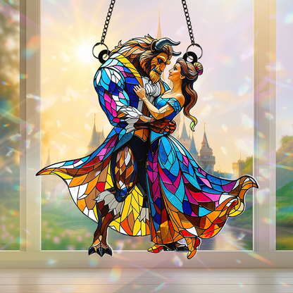 Personalized Gifts For Couple Suncatcher Ornament, Fairy Tale Romantic 06TGPU090725