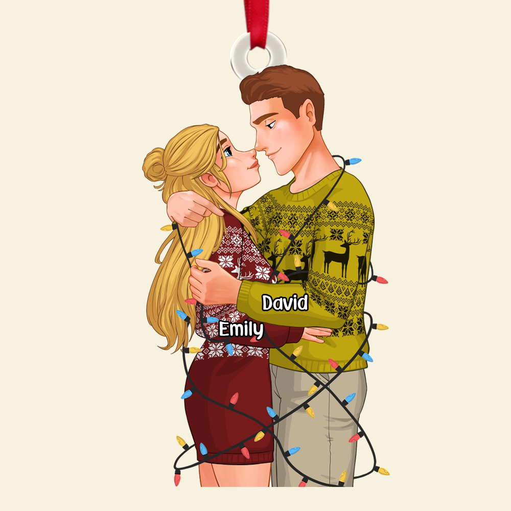 Personalized Gifts For Couple Christmas Ornament 02ACPU111124DA - Ornament - GoDuckee