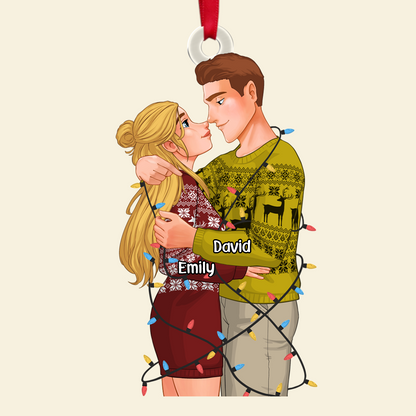 Personalized Gifts For Couple Christmas Ornament 02ACPU111124DA - Ornament - GoDuckee