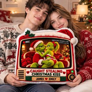 Mischievous Christmas Kiss Pillow - Personalized Gifts For Couple 07hadh191026