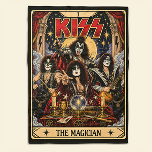 KISS Rock And Roll Tarot Card Blanket  - Personalized Gifts For Music Lovers 07HULU281026