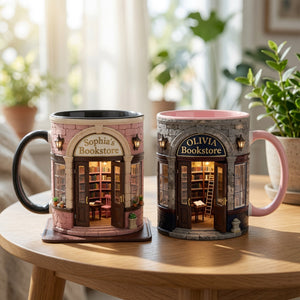Custom Bookstore Mug - Personalized Coffee Mug - Book Lover Gifts - Coffee Mug - GoDuckee