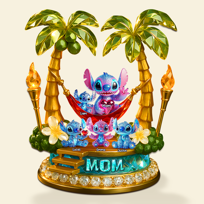 Little Monster Mom Plaque - Personalized Gifts For Mom 03ohpu180425-Homacus