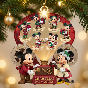 Holiday Mouse Family - Personalized Christmas Ornament 02hadt010826