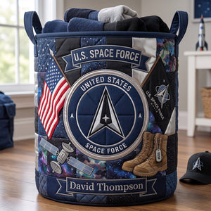 Military Quilted Laundry Basket - Personalized Gifts 03huqn240726