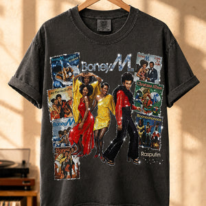Boney M Disco Pop Washed T-shirt, Personalized Gifts For Music Lovers 05qhdt050826