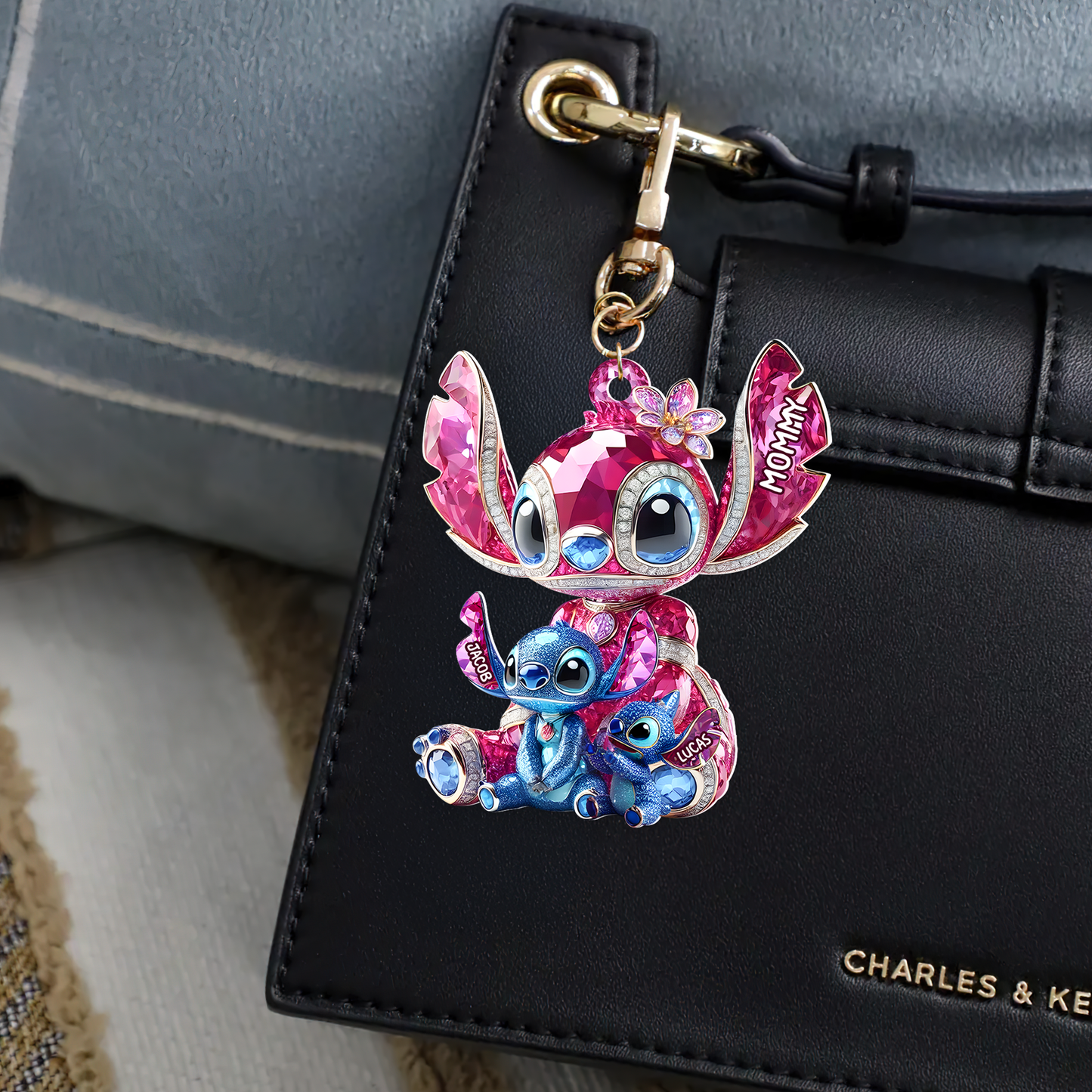 Monster Mom Keychain - Personalized Gift For Mother-Homacus
