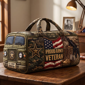 Military Quilted Duffle Bag - Personalized Gift For Veterans 01paqn140826