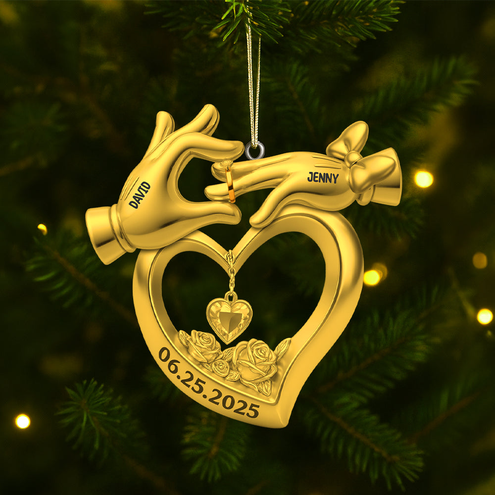 Personalized Gifts For Newlywed Couple Christmas Acrylic Ornament 02ohtn140825