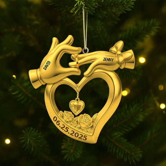 Personalized Gifts For Newlywed Couple Christmas Acrylic Ornament 02ohtn140825