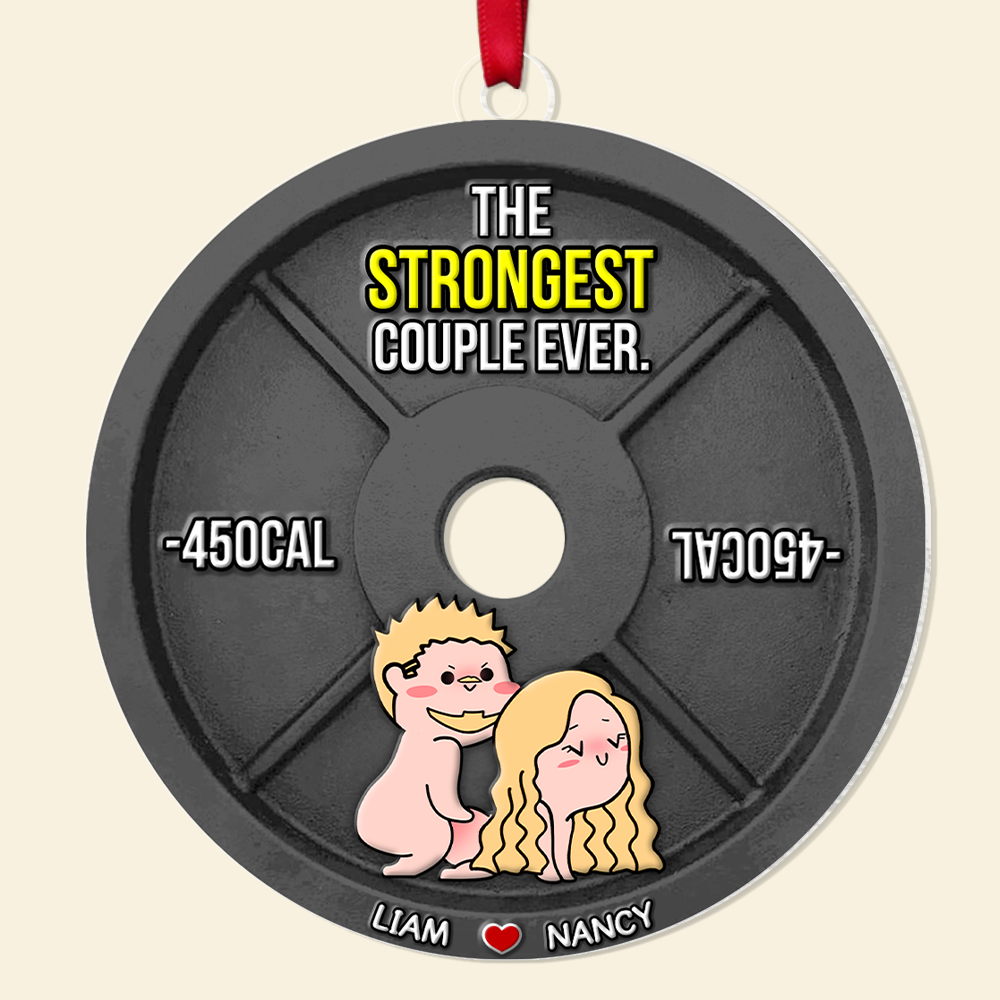 Personalized Gifts For Couple Christmas Naughty Couple Ornament 02OHPU051124HH - Ornament - GoDuckee
