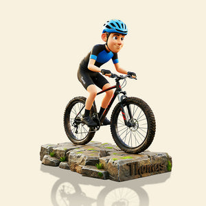 Teenager Riding Bicycle Plaque - Custom Photo Gifts For Bicycle Lovers 02pata290825