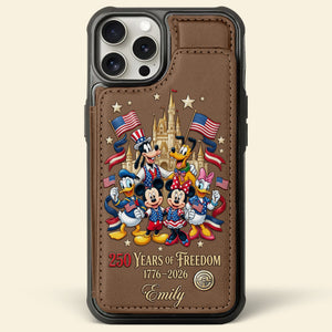 Celebrated America 250th Anniversary Leather Flip Wallet Phone Case - Personalized Gifts For Patriots 02tytn050626