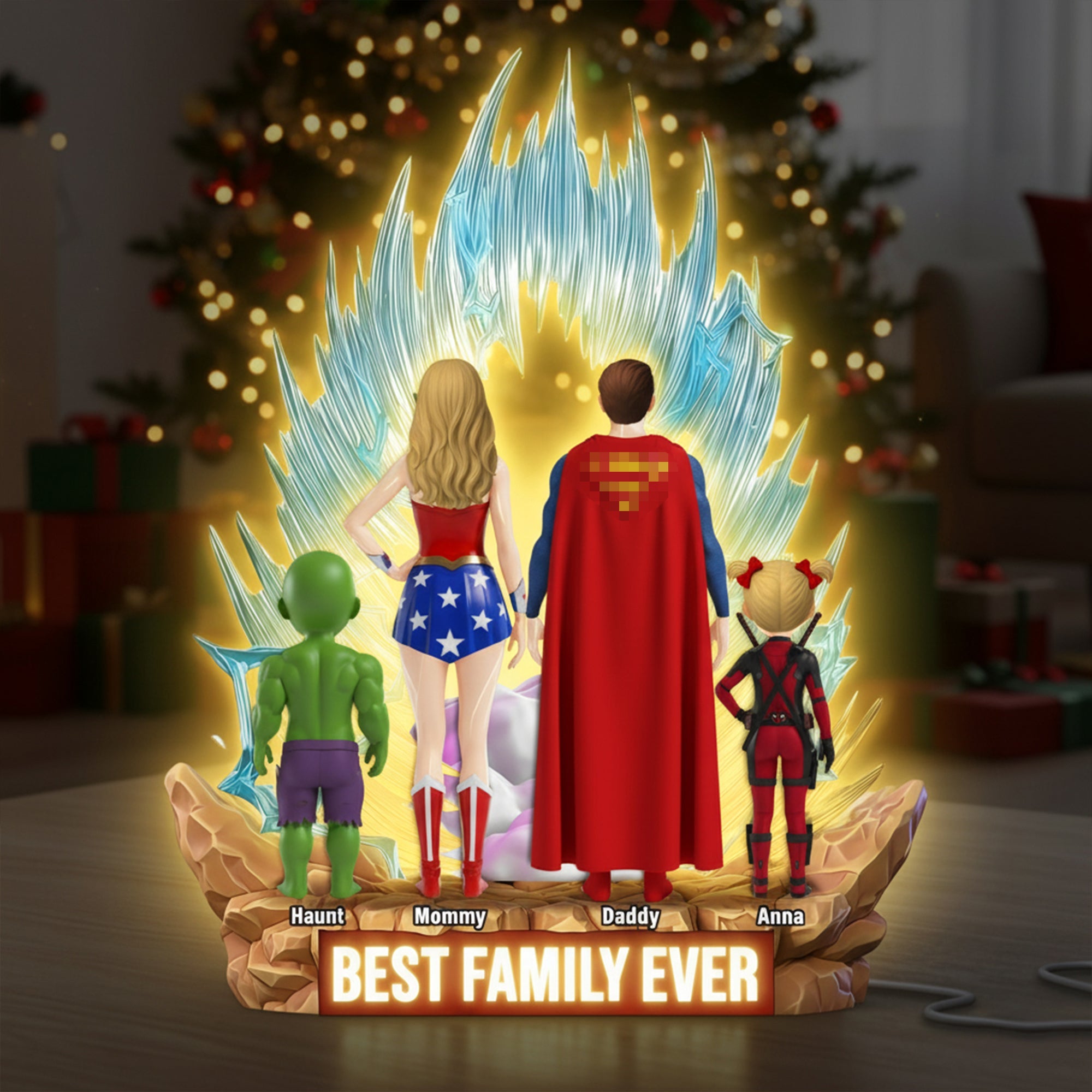 Best Family Ever Acrylic Light Box -  Personalized Gifts For Family 02OHLU291025