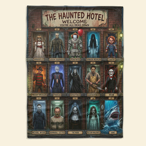 Haunted Holiday Crew Blanket - Personalized Gift For Horror Lovers 02HUTA011026