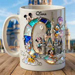 Shimmering Fairytale Alphabet Initial Letter Mug, Personalized Gifts 04qhtn140126