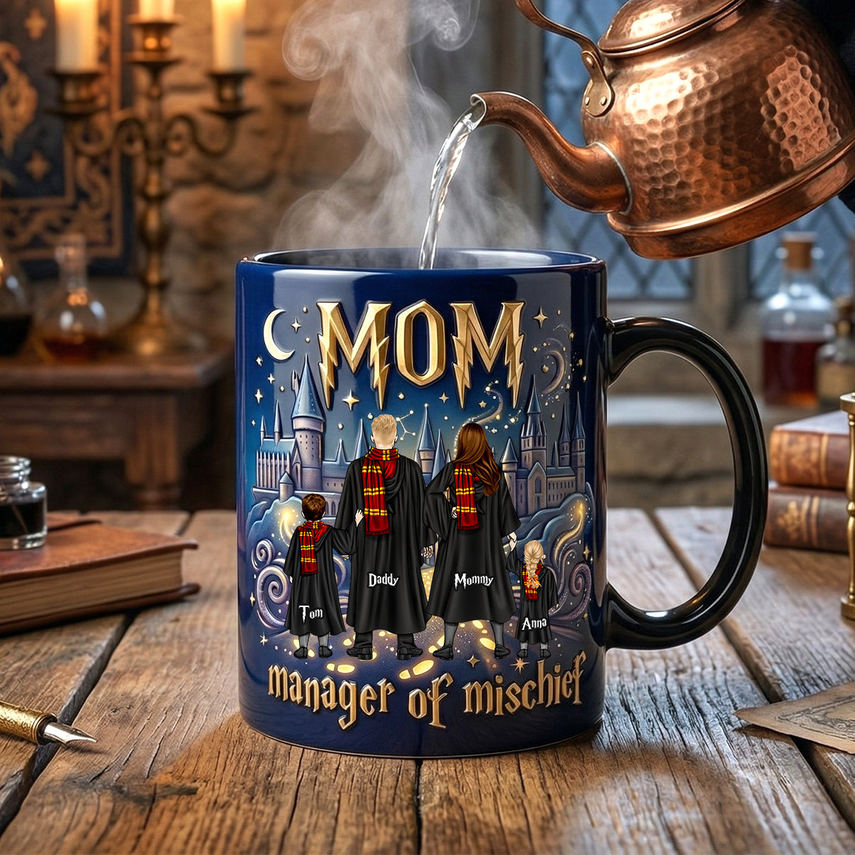 Fantasy Family Heat Changing Coffee Mug - Personalized Gifts For Family Color Changing Mug 05NATN110426TM