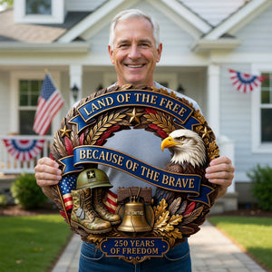 Land Of The Free - Celebrate America 250th Anniversary Acrylic Sign - Personalized Gifts For Veterans 04pgqn200626