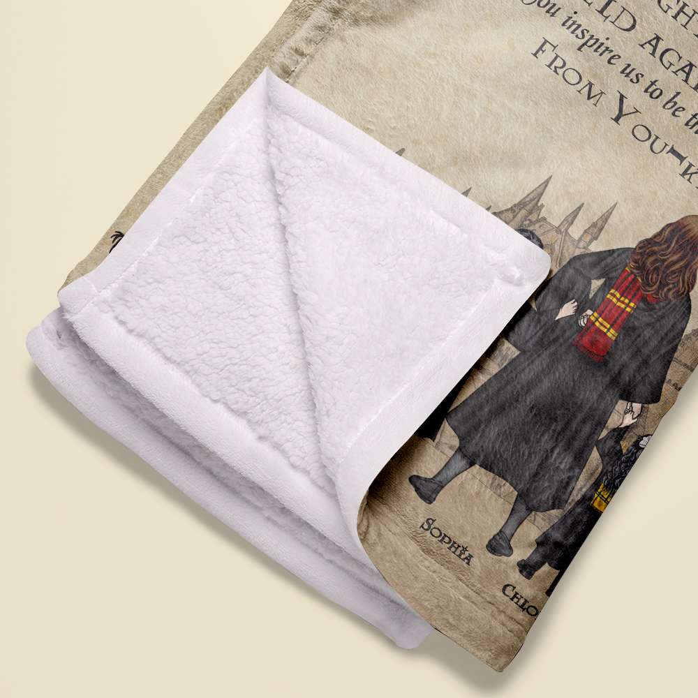 Personalized Gifts For Mom Blanket To The Best Wizard Mom Ever 01HTDT010424TM-Homacus