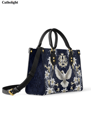 Catholight  The Holy Spirit and Lily Devotional Leather Bag