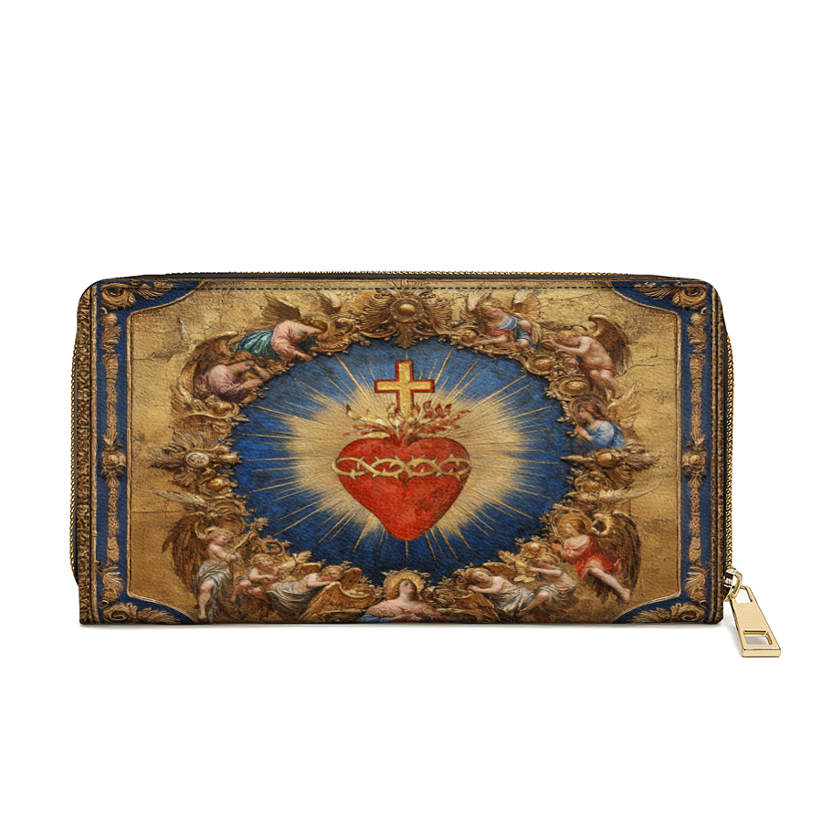 Sacred Heart of Divine Love - Leather Wallet Purse 11acxn030425