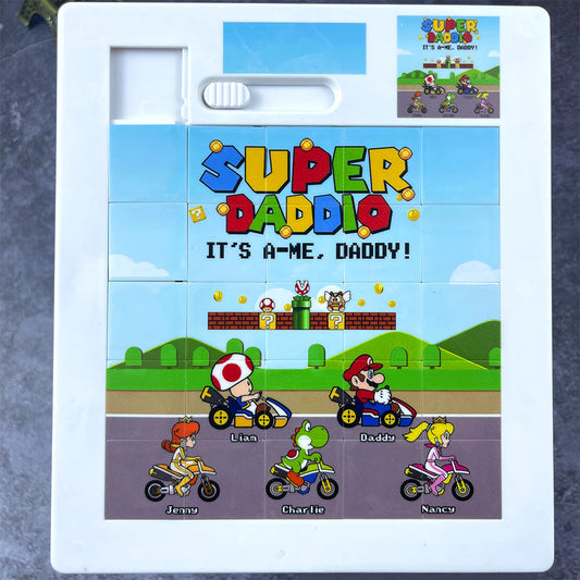 Super Dad Sliding Puzzle - Personalized Gifts For Dad 042nati050425-Homacus