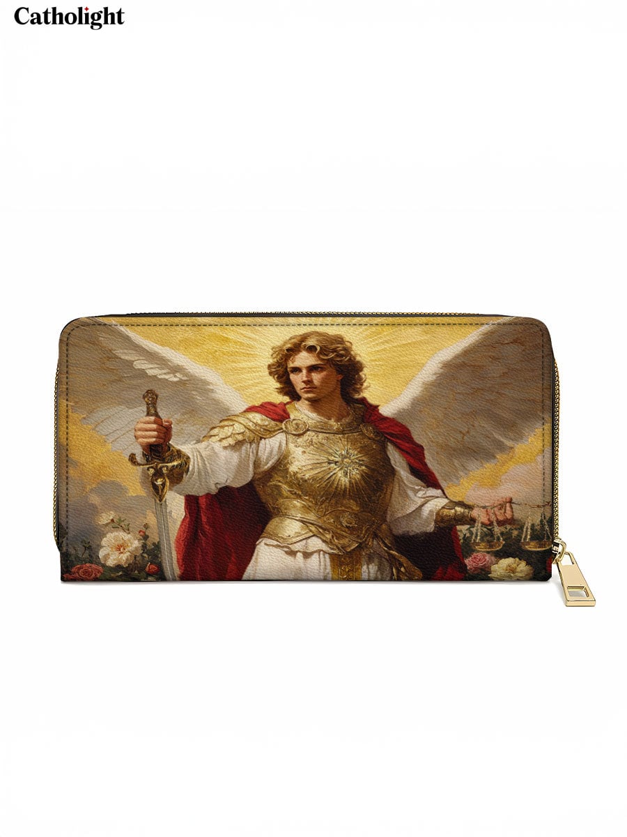 Catholight  Guardian of Light Leather Wallet Purse