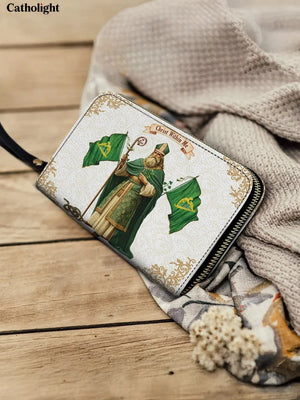 Catholight  Saint Patrick's Devotion Leather Wallet Purse