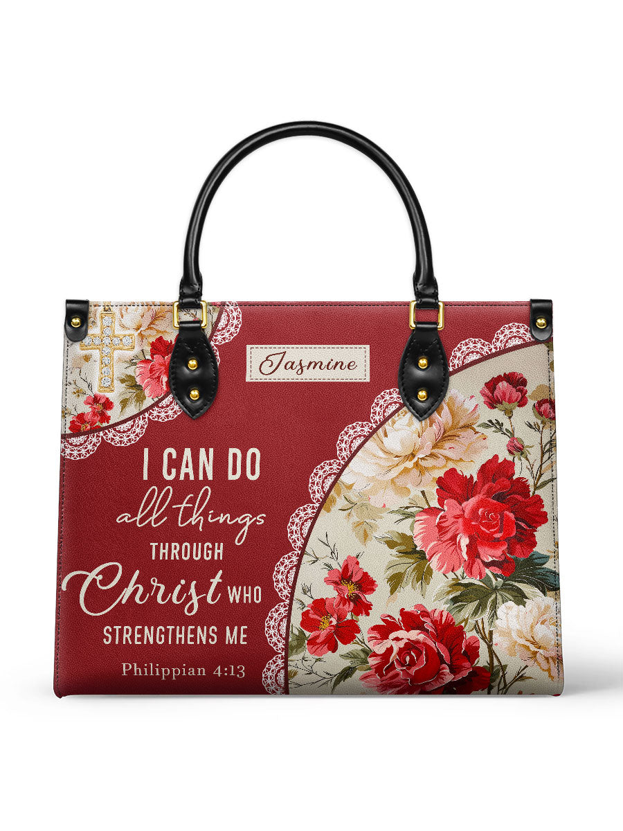 Catholight  Blooming With Faith Leather Bag