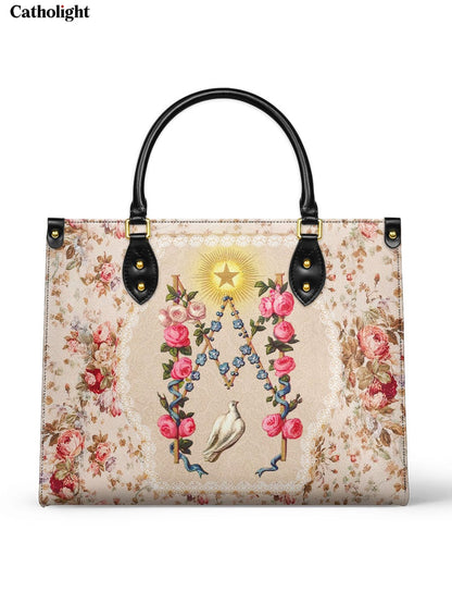 Catholight  Roses of the Rosary Leather Bag