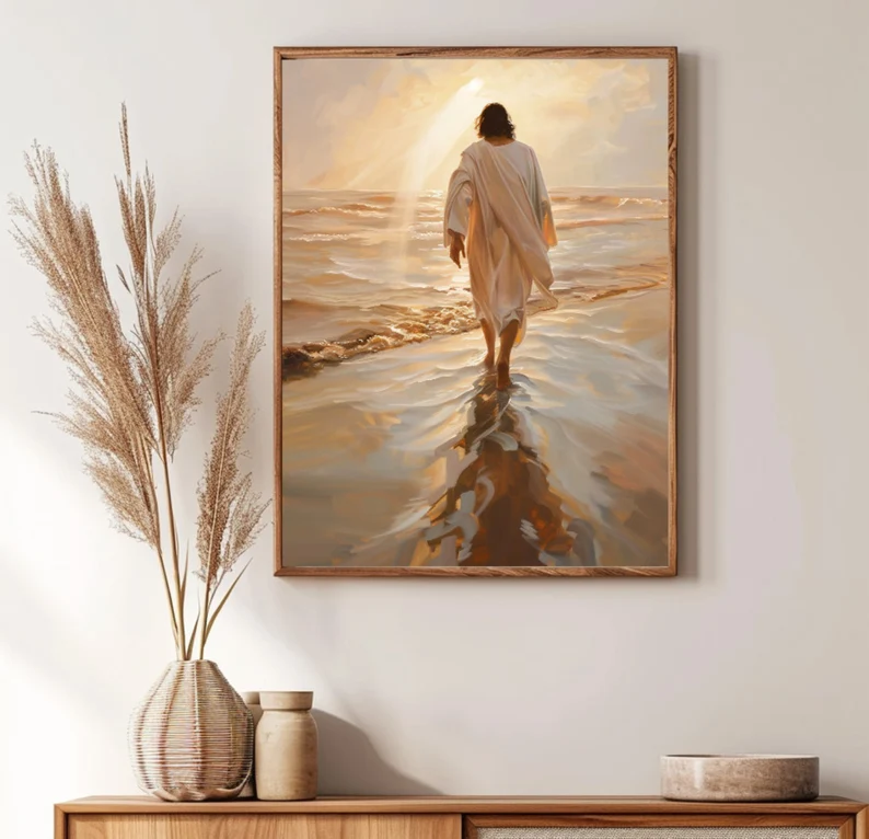 Jesus Christ Walking on Water Canvas Print- Personalized Gifts For Jesus Lovers 07acxd060525