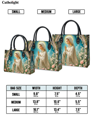 Catholight  Lady Of Lourdes Leather Bag
