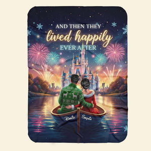 Happy Couple Blanket Personalized Gifts For Couple 06HUDT201125