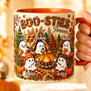 Boo-Sties Forever Fall Camping Coffee Mug - Personalized Gift For Besties 01TODT190826