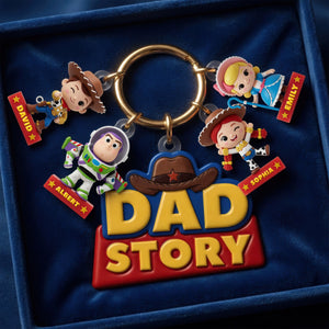 Lovely Characters Acrylic Tag Keychain - Personalized Gifts For Dads 022tyqn230426