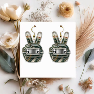 Off-road Hand Sign Earrings, Personalized Gifts For Off-Road Girl 02qhtn120725