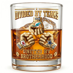 Brotherhood Sport Lover 11oz Round Glass - Personalized Gifts For Brothers Glass 03NATN080626