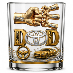 Muscle Car Dad Round Glass - Personalized Gift For Dads 03NATN220526