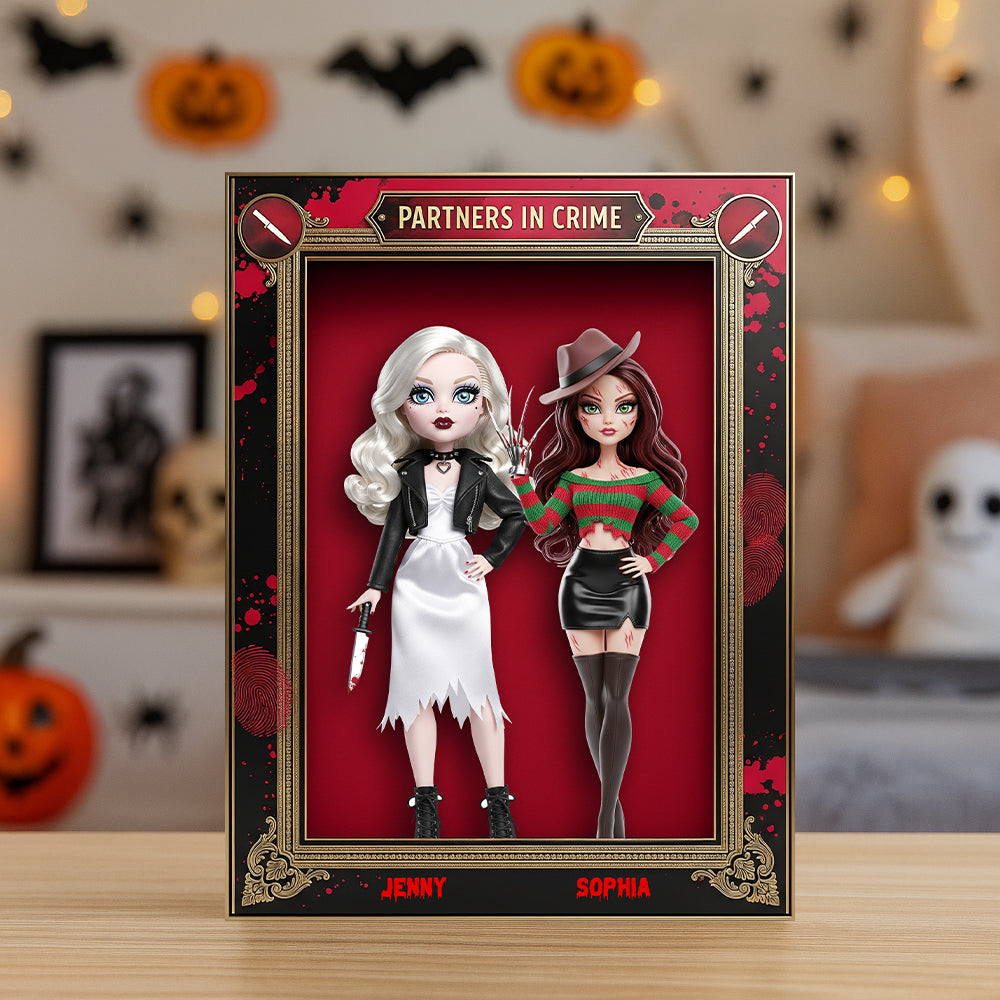 Horror Besties Plaque - Personalized Gifts For Besties 01natn180825