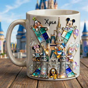 Shimmering Fairytale Alphabet Initial Letter Mug, Personalized Gifts 04qhtn140126